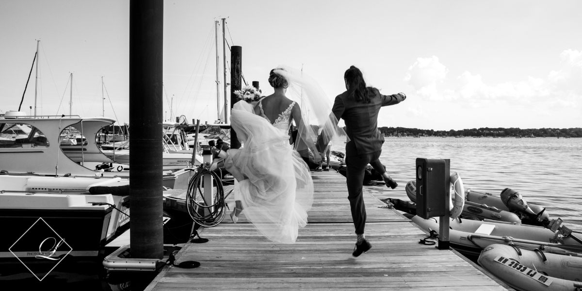 wedding bride and groom by salem photographer louise michaud photographer at the house of the seven gables